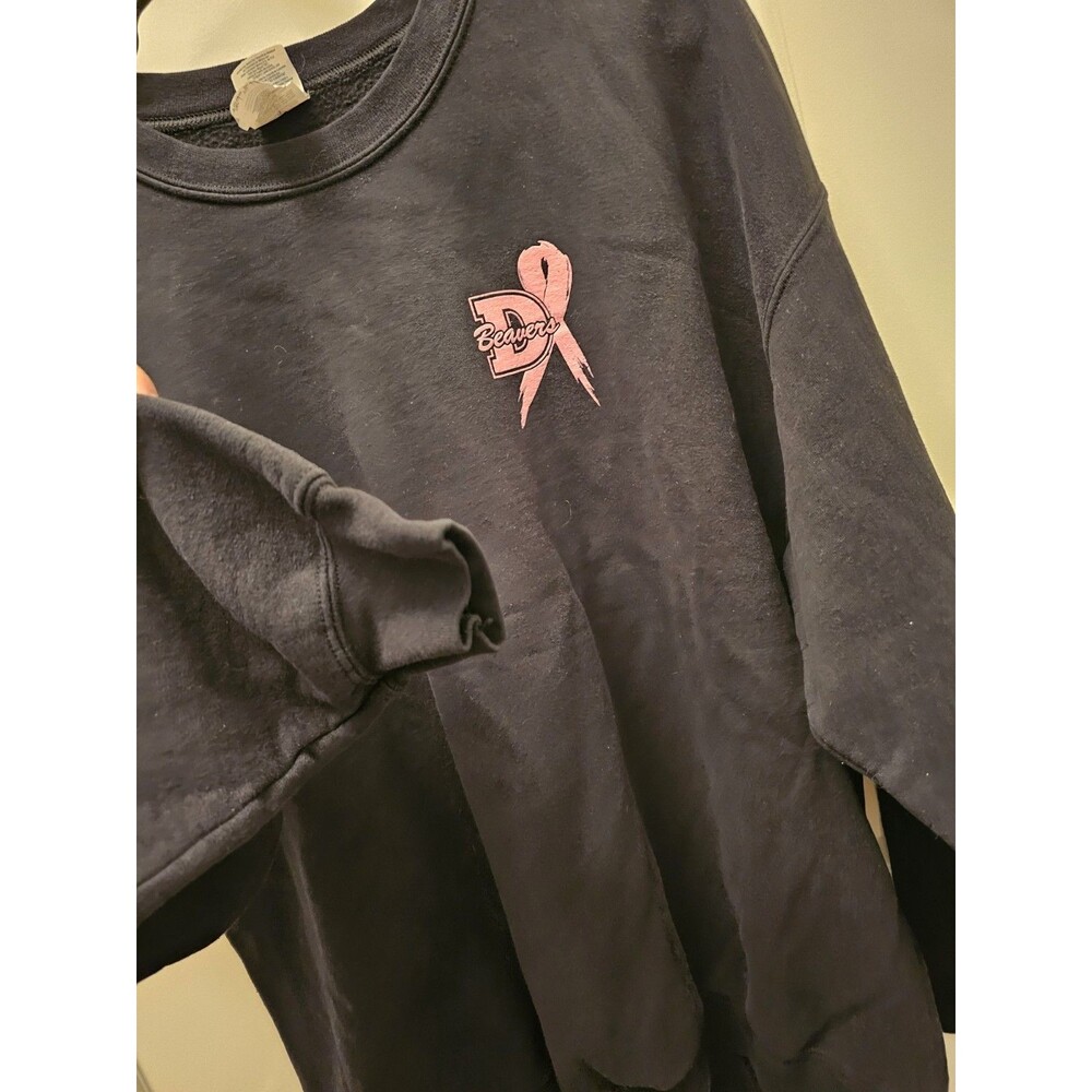 Beavers Breast Cancer Awareness Hoodie Womens Size XL Black & Pink - Picture 5 of 8